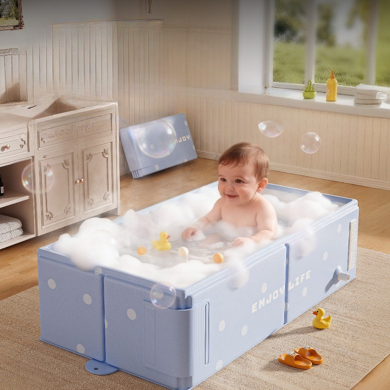 Baby Products For Bathing - Foldable Baby Bath Tub 0-8years Children's