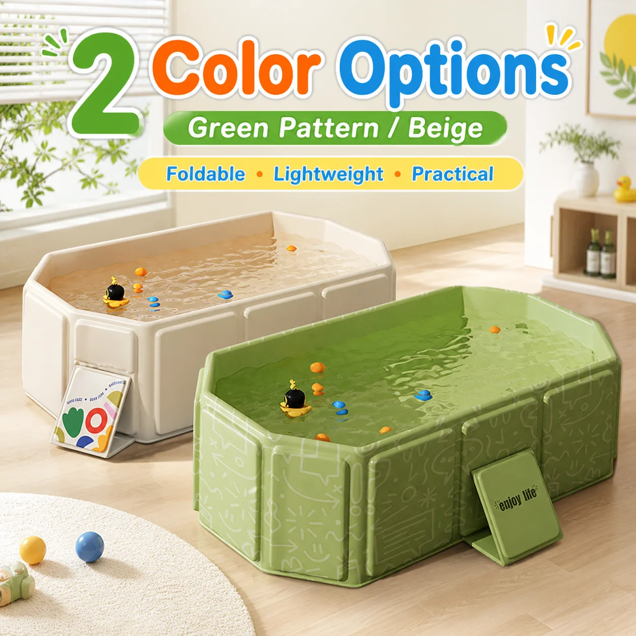 Baby Bath Tub Foldable - Foldable Baby Bathtub Portable Thick Kids