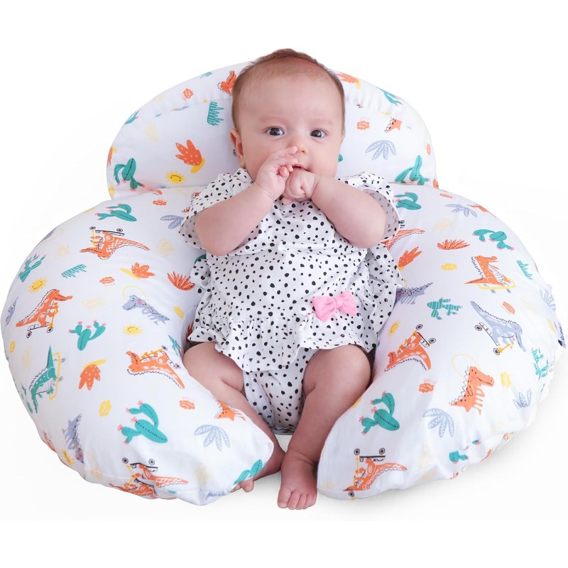 Nursing Pillow Breastfeeding - Nursing Pillow with Animal Print Cover
