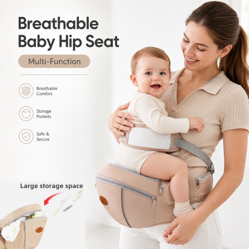 Ergonomic Baby Carrier - Ergonomic Breathable Baby Hip Seat Carrier