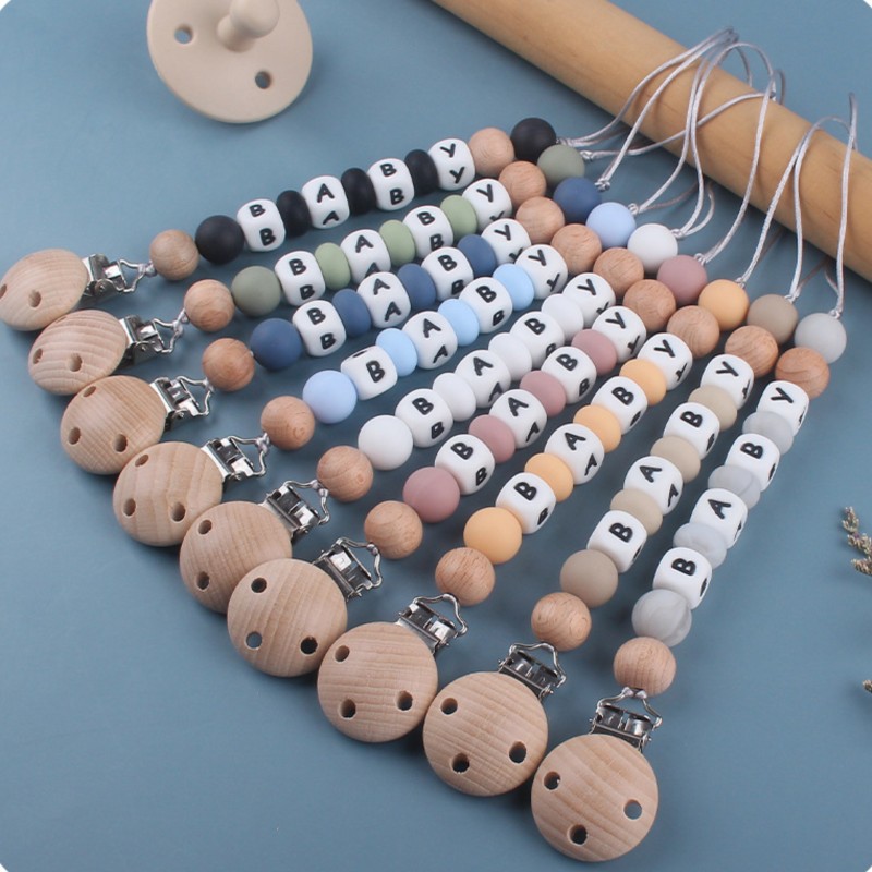 Baby Products Name - Dummy Holder Clip Customization Name Silicone