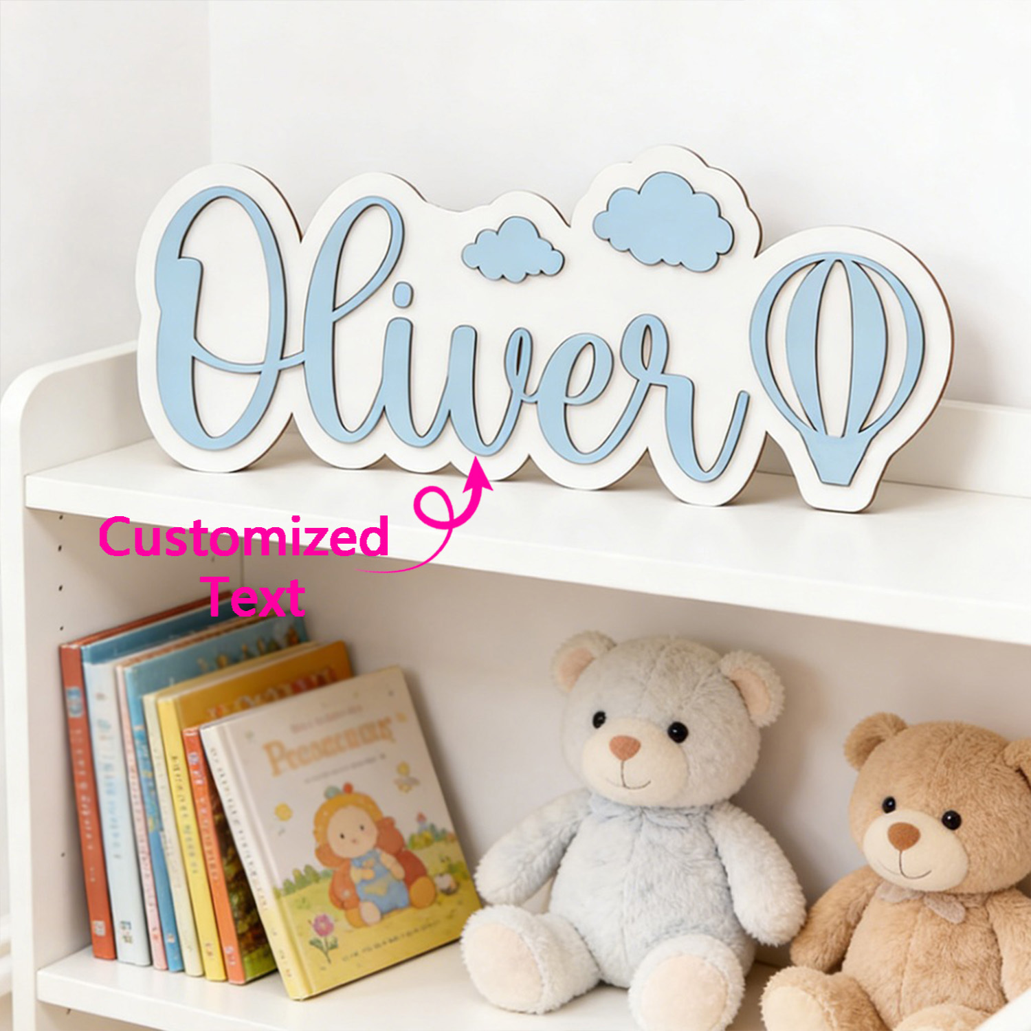 Baby Products Decoration - Personalized Hot Air Balloon & Cloud