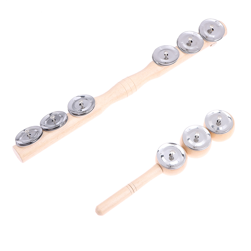 Baby Rattle Toy Set - XM 1pOrff Wooden Hand 3/6 Bell