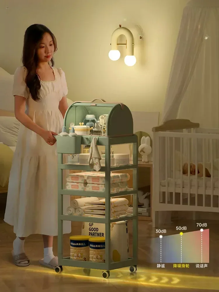 Baby Products Eco Friendly - Mobile Storage Racks - Transparent Plastic
