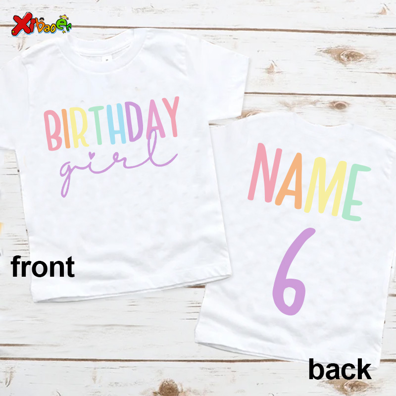 Baby Products Name - Birthday Girl T Shirt Party Outfits