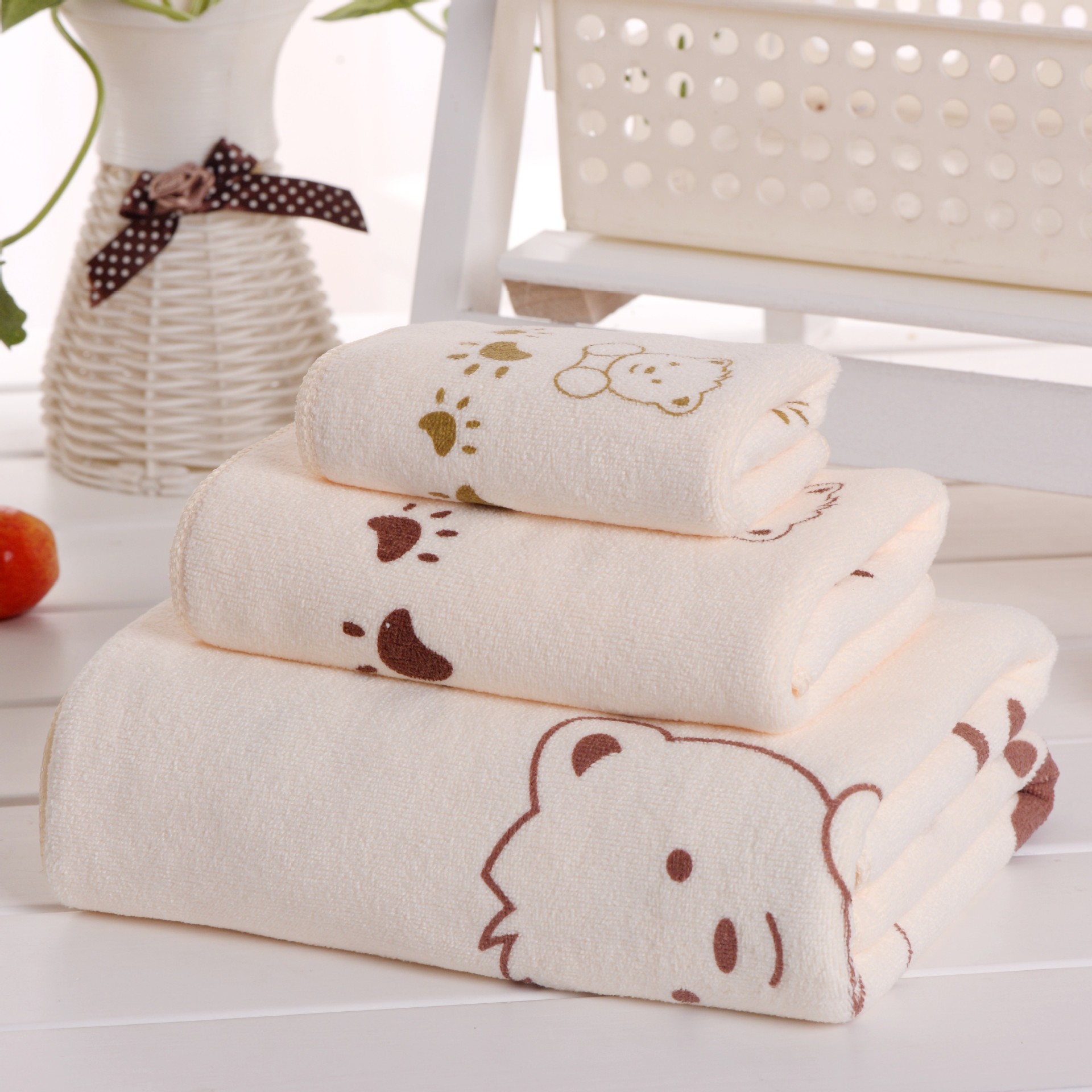 3pcs Cartoon Bear Baby Bath To - огляд і ціна Baby Products For Bathing