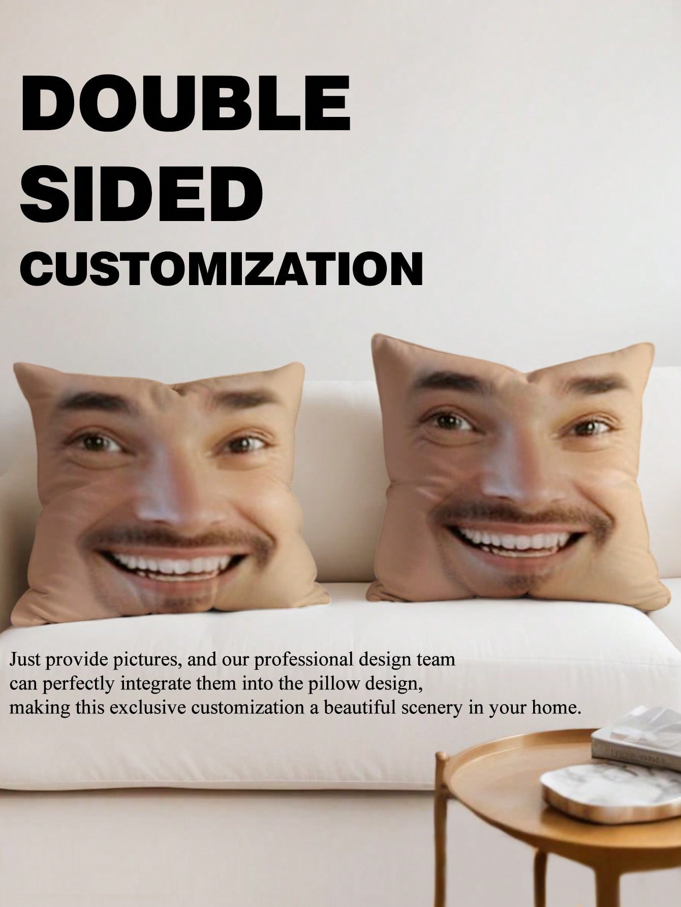 1pc Custom Face Square Pillow  - огляд і ціна Baby Products Decoration