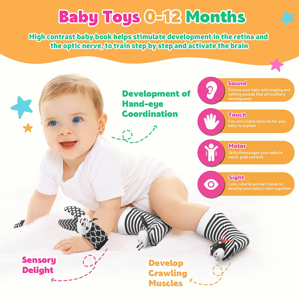 Foot Finders & Wrist Rattles f - огляд і ціна Baby Rattle Toy Set