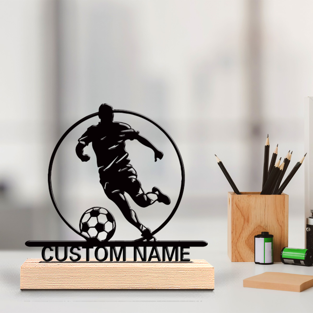 Custom Soccer Player Metal Sta - огляд і ціна Baby Products Decoration
