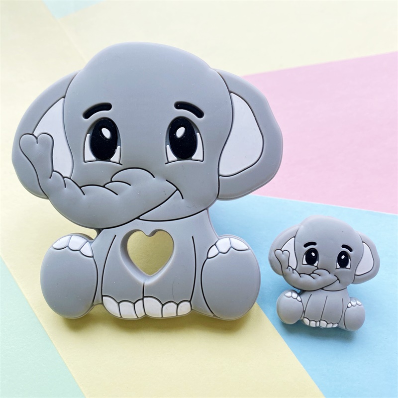 2pcs/Set Mini Silicone Elephan - огляд і ціна Baby Rattle Toy Set