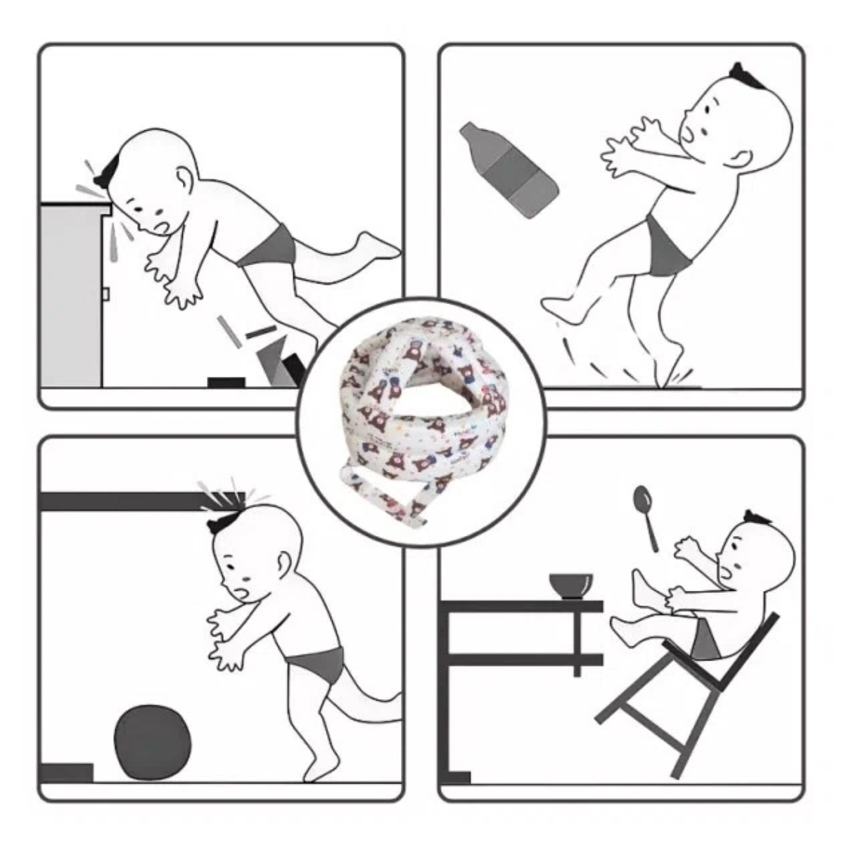 Baby Walker Anti-Fall Hat, Adj - огляд і ціна Infant Head Protector