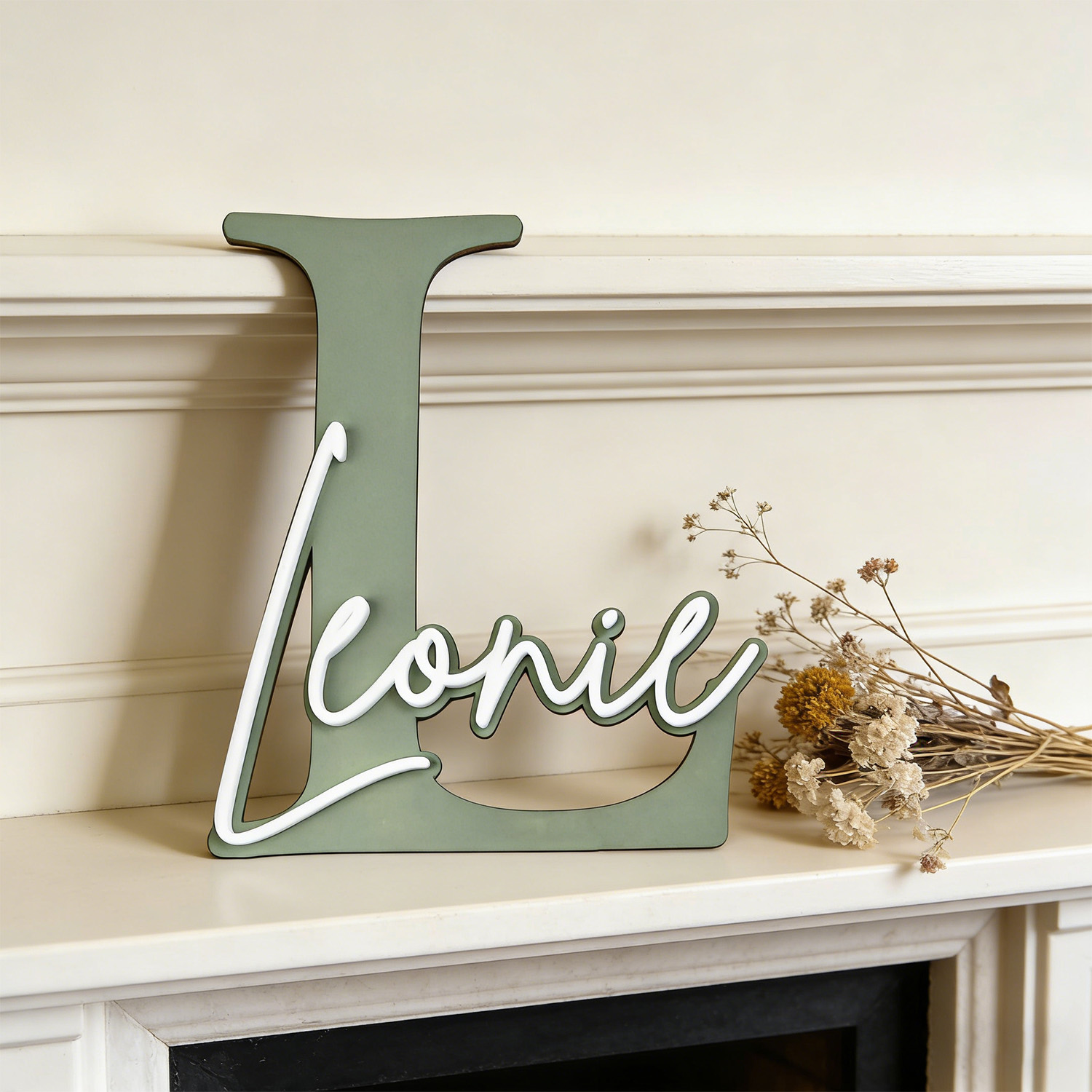 1pc Double-layer Wooden Name D - огляд і ціна Baby Products Decoration
